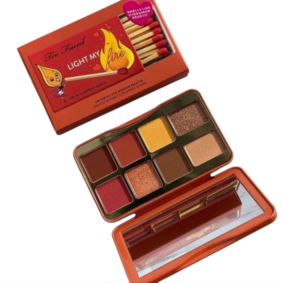 TOO FACED Light My Fire palette 8 eye shadow NIB neutral natural party - Picture 3 of 7